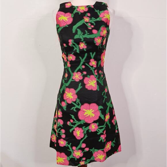 Andrew Gn Mini Dress Spring 2015 Runway Floral Jacquard NWT Bold Print Sz 36 - Picture 2 of 14